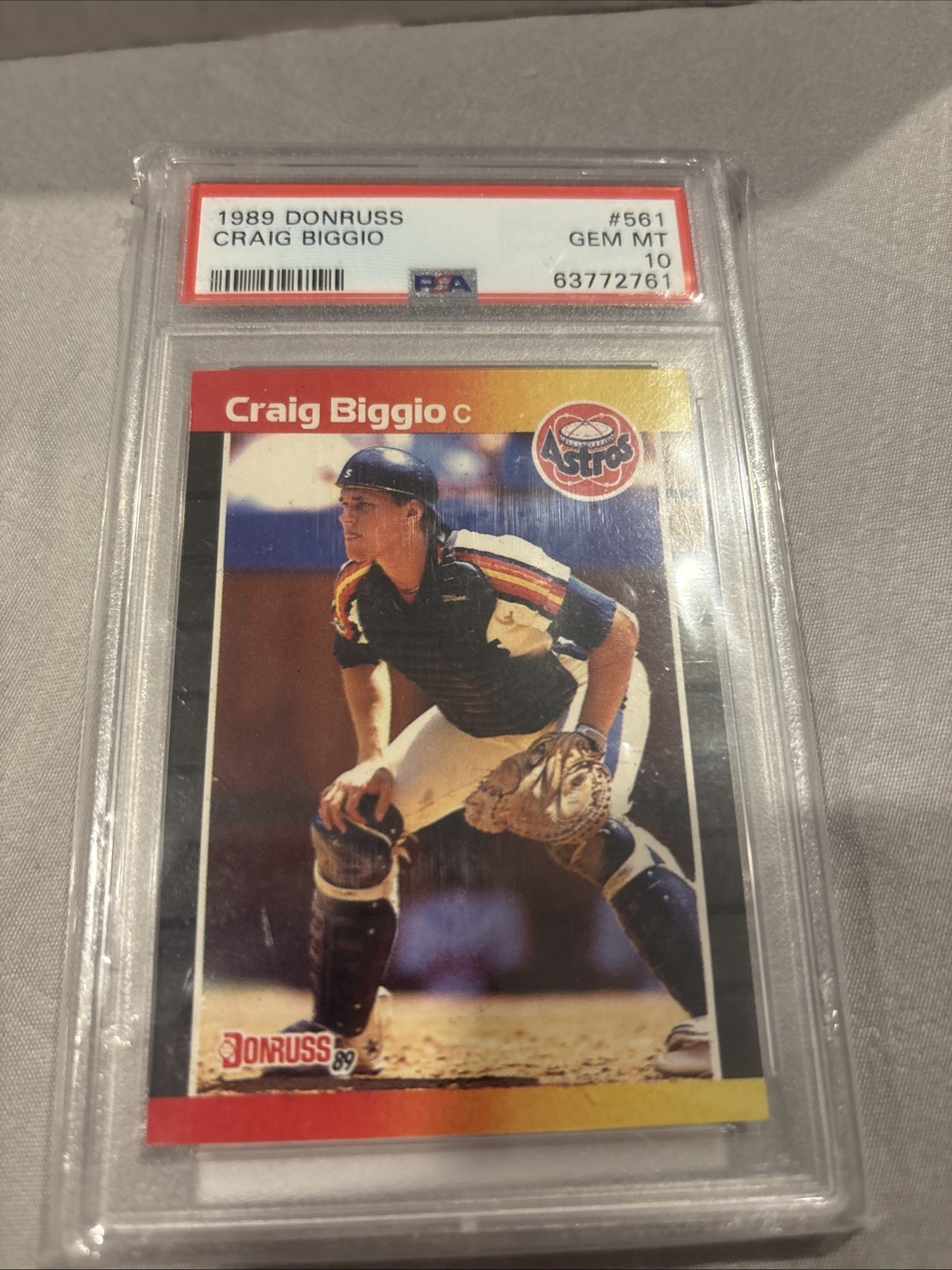 1989 Donruss #561 Craig Biggio PSA 10 GEM MT