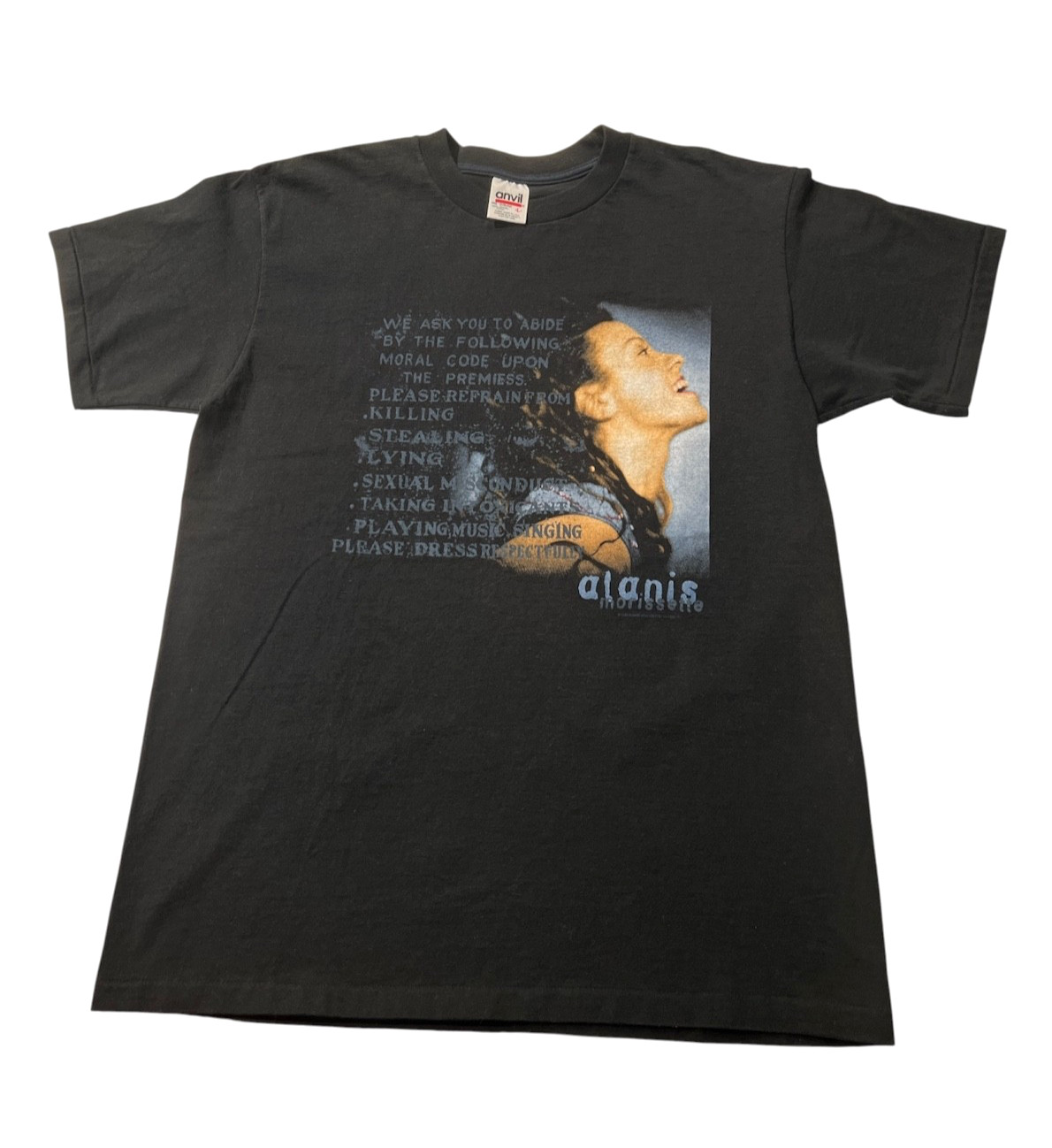Vintage 1998 Alanis Morissette Supposed Former Infatuation Junkie SS T Shirt L image 4