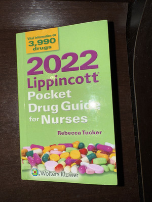 2022 Lippincott Pocket Drug Guide for - Paperback, by Tucker Rebecca - Good