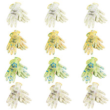 Garden Gardener Gardening Gloves Yard Nitrile Knit Wrist 12 pack Jorestech