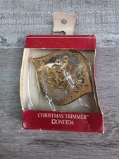 Vintage Oneida Disk Christmas Trimmer Teardrop Ornament 1978 Made In USA 320b