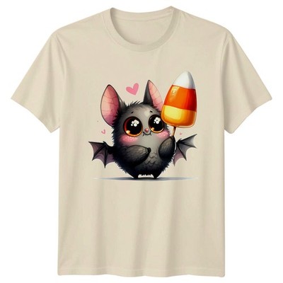 Süßes T-Shirt Fledermaus Zuckermais Halloween Herren Damen Grafik