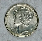 1942-P Mercury Dime - FULL SPLIT BANDS - Uncirculated Toner!