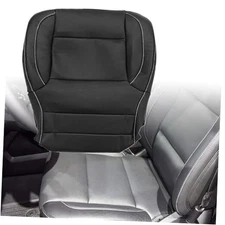  Driver or Passenger Side Bottom Replacement Perforated Leather Seat Black