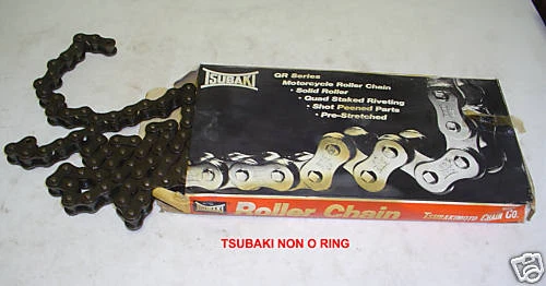 CADENA DE TRANSMISIÓN SÓLIDA TSUBAKI 420QR 420 106 PASADOR DE ESLABONES GT80 MX80 YZ80 MB5 RD60 DT80 Foto 2 de 2