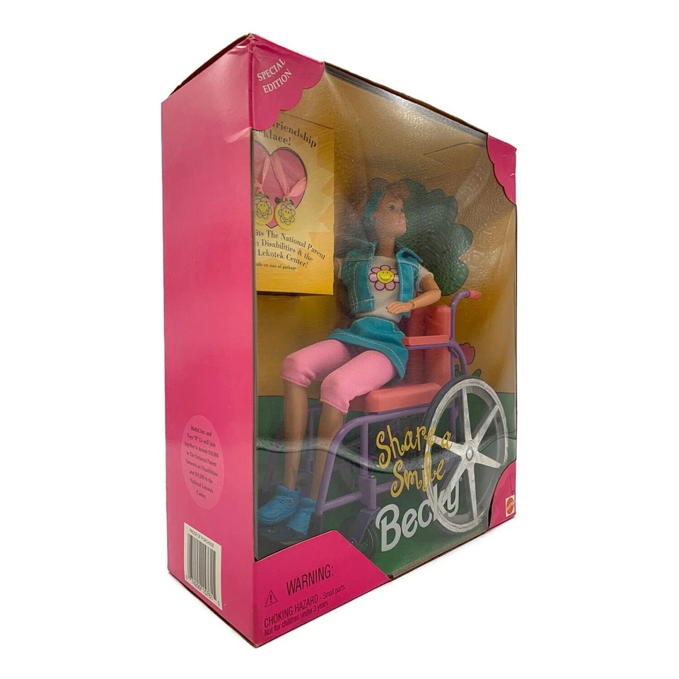 Figura Barbie Share A Smile Becky 1996 edición especial Japón Mattel como nueva Foto 2 de 4