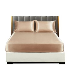 Mixed Silk Fitted Sheet with Elastic Band Anti-slip Adjustable Mattress Cover