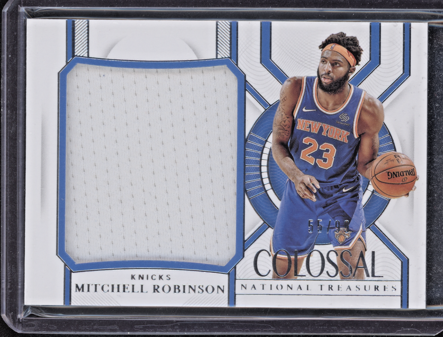 Image 1 - 2020 National Treasures Basketball Colossal Jumbo Patch Mitchell Robinson /99