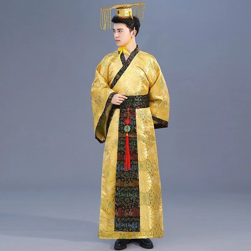 Para Hombres Hanfu Disfraz Emperador Performance Traje Juegos con disfraces Fiesta Traje Tang Chino Foto 4 de 4