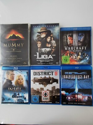 Fantasy Mix Set 4 Bluray 4 DVD The Mummy / Independence Day / Warcraft / etc.