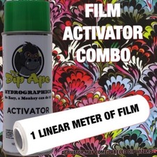 COLORED FANS ILLUSION DIP APE ACTIVATOR FILM COMBO HYDROGRAPHIC WATER TRANSFER