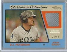 D.J. Peterson 2015 Topps Hertitage Minor League Game Used Jersey #24/50