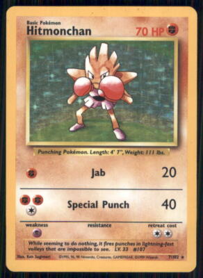 Base Set #007/102 Hitmonchan Holofoil