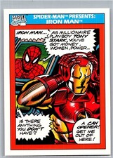 1990 Marvel Universe Series 1 Impel - #159 - Spider-Man Presents: IRON MAN