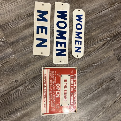 Vintage Pure Oil Gasoline Gas Station Men & Women Restroom Signs + Other