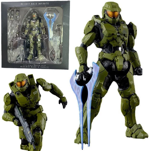 Halo Infinite Master Chief Action Figure Desktop Model Statue PVC Toy Props - Picture 1 of 8