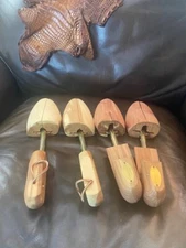 2 Pair of Shoe Trees; Grapevinehill & Rochester Shoe Tree Company; Cedar
