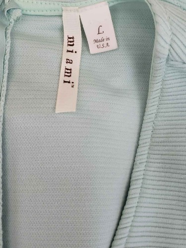 Mi Ami Women Mint Green Casual Dress L - Picture 3 of 3