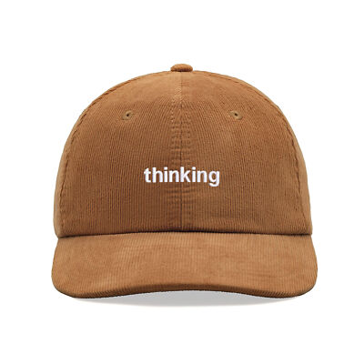 Thinking Cord Baseball Cap Vintage Unisex Papa Mütze Lustig Clever Genie Witz