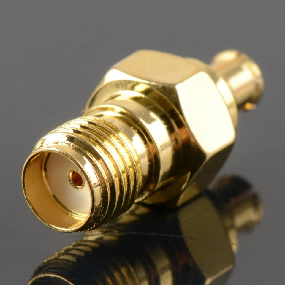 Straight RF Coaxial Adapter Connector Converter SMA Female To MCX Male Plug - Image 2 of 3