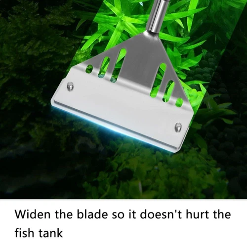 Aquarium Stainless Steel Fish Tank Algae Removal Scraper Aquatic Cleaning Tool - Bild 7 von 34