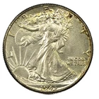 1943-P Philadelphia Walking Liberty Silver Half 50c BU+