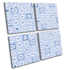 Retro Vintage Pattern Abstract MULTI CANVAS WALL ART Picture Print VA
