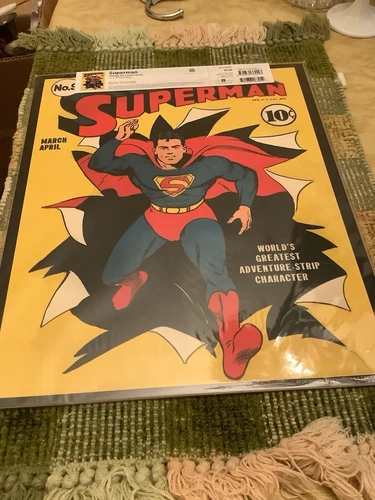 Vintage Mar 1941 11x14  DC Comics Cover “Superman” Vol.1 No. 9 Poster - 2015