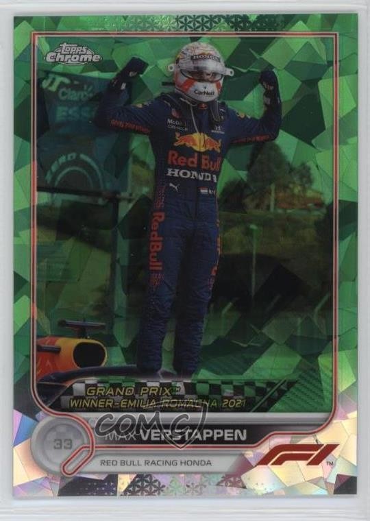2022 Chrome Sapphire Edition Formula 1 Green Refractor 25/75 Max Verstappen 11vc