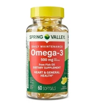 Spring Valley Daily Maintenance Omega-3 from Fish Oil 500 mg 60 Count