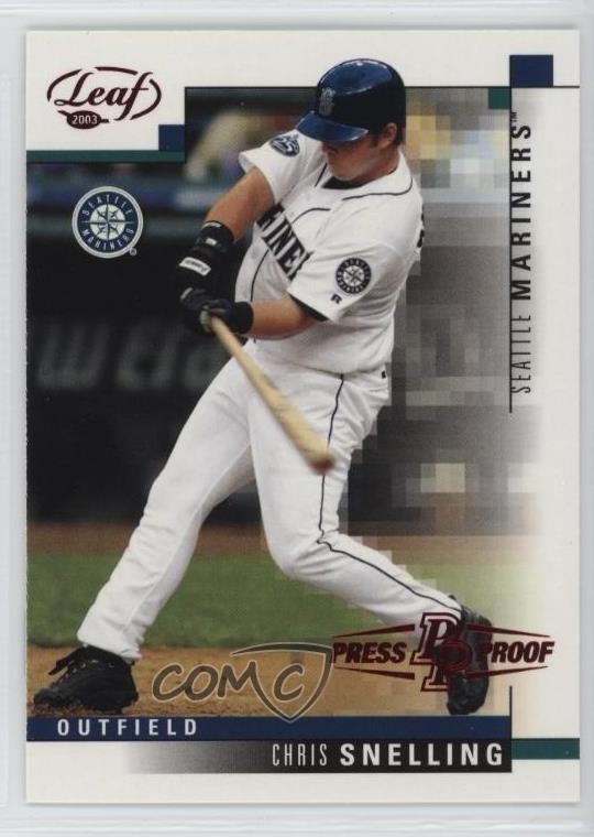 2003 Leaf Press Proof Red Chris Snelling #91 0q3