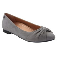 Vionic Women's Gem Gramercy Ballet Flat Charcoal