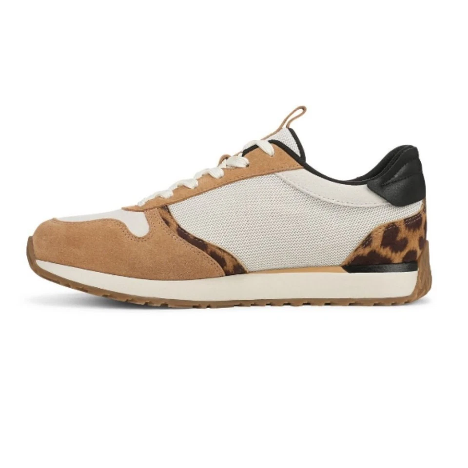 Zapatilla deportiva para mujer Vionic Monarch marfil/leopardo Foto 3 de 4