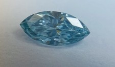 0.07 Carat Sky Blue VVS1 Marquise Natural Enhanced Loose Diamond 3.48X1.90mm