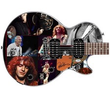 Peter Frampton Autographed Gibson Epiphone Les Paul Photo Graphics Guitar ACOA A