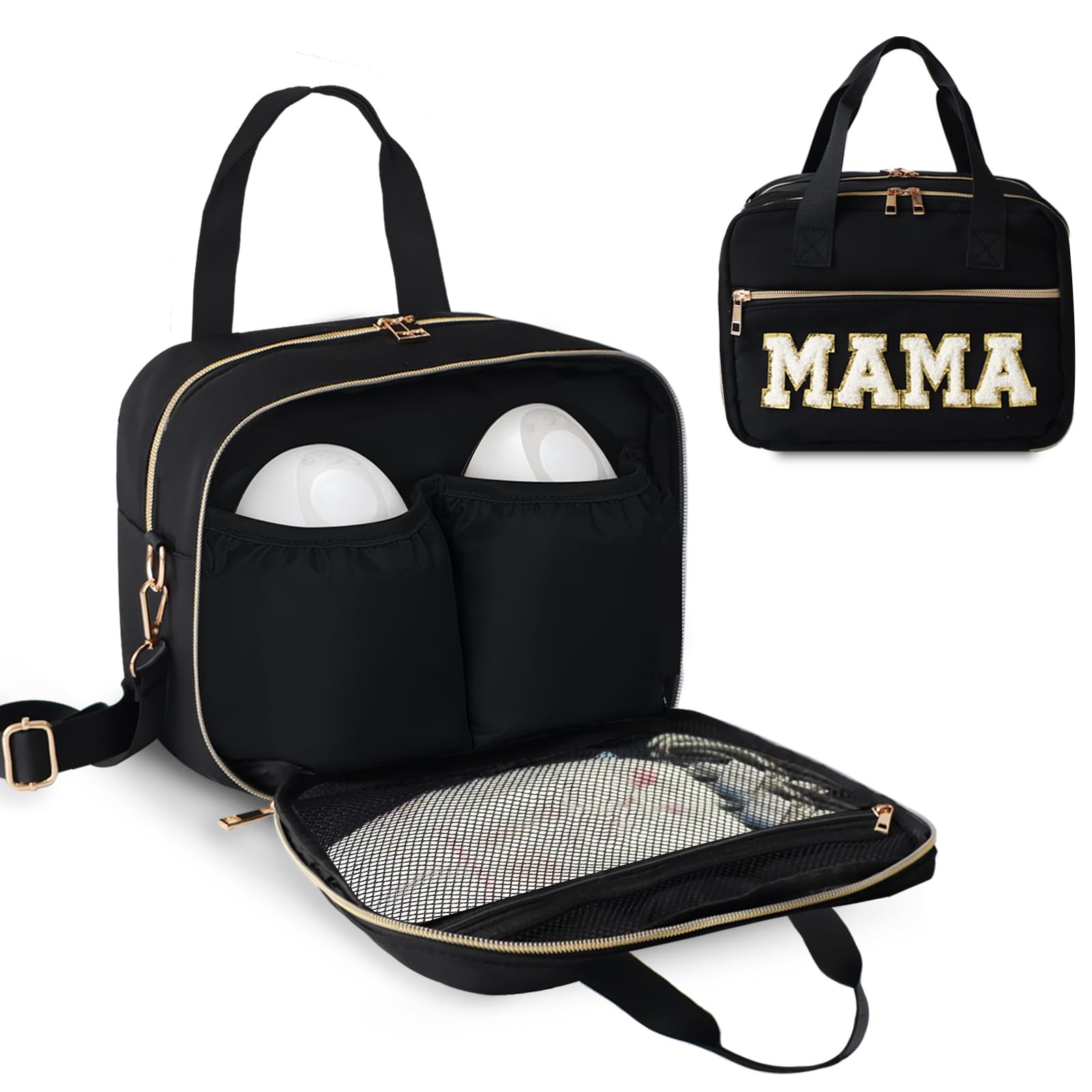 Wireless Wearable Breast Pump Fits Elvie & Medela Includes Cooler Bag-image