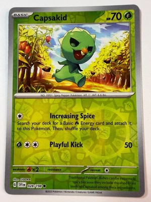 SV01: Scarlet & Violet Base Set Pokémon TCG Capsakid 028/198 Reverse Holo