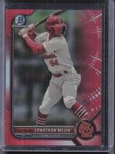 2022 Bowman Draft #BDC-186 Jonathan Mejia Chrome Red Refractor #/5