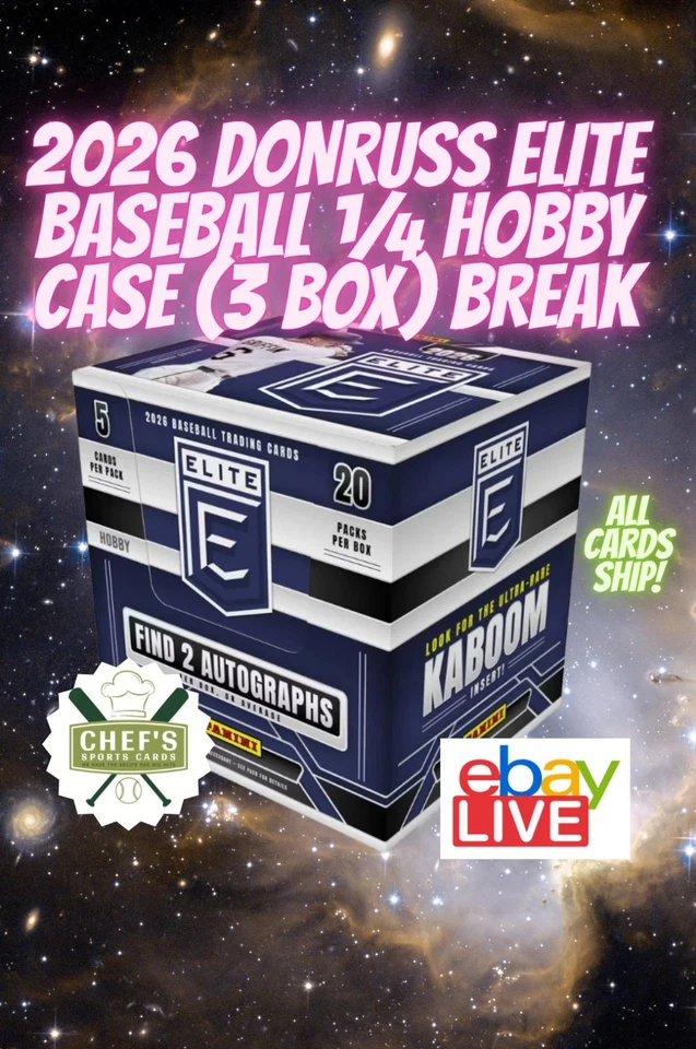 2026 DONRUSS ELITE BASEBALL 1/4 HOBBY CASE (3 BOX) BREAK #14