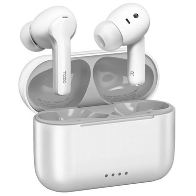 TOZO NC2 Hybrid Active Noise Cancelling Wireless Earbuds, In-Ear Detection Weiß