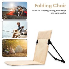 Image of Folding Poolside Chair Portable Backrest Chair For Fishing Travel