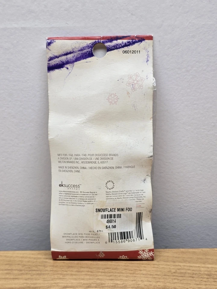 Cupcake Martha Stewart Artesanía Navidad Vacaciones Copo de Nieve Mini Selecciones 36 Piezas Foto 2 de 4