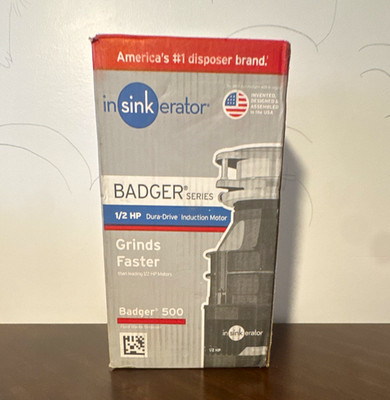 InSinkErator Badger 500 1/2 HP Continuous Feed Disposal w/ Lift & Latch
