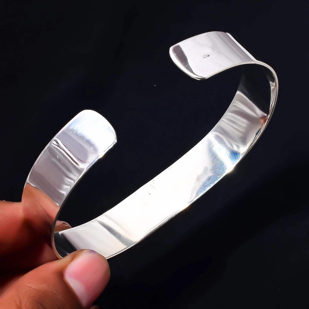 Abalone Shell Gemstone 925 Sterling Silver Handmade Bangle Jewelry Gift For Love