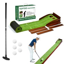 Golf Putting Mat with Ball Return, Practice Golf Putting Green Training Aid f...