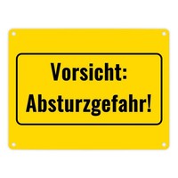Metallschild In 15X20 Cm Mit Alkohol-Spruch Vorsicht: Absturzgefahr!