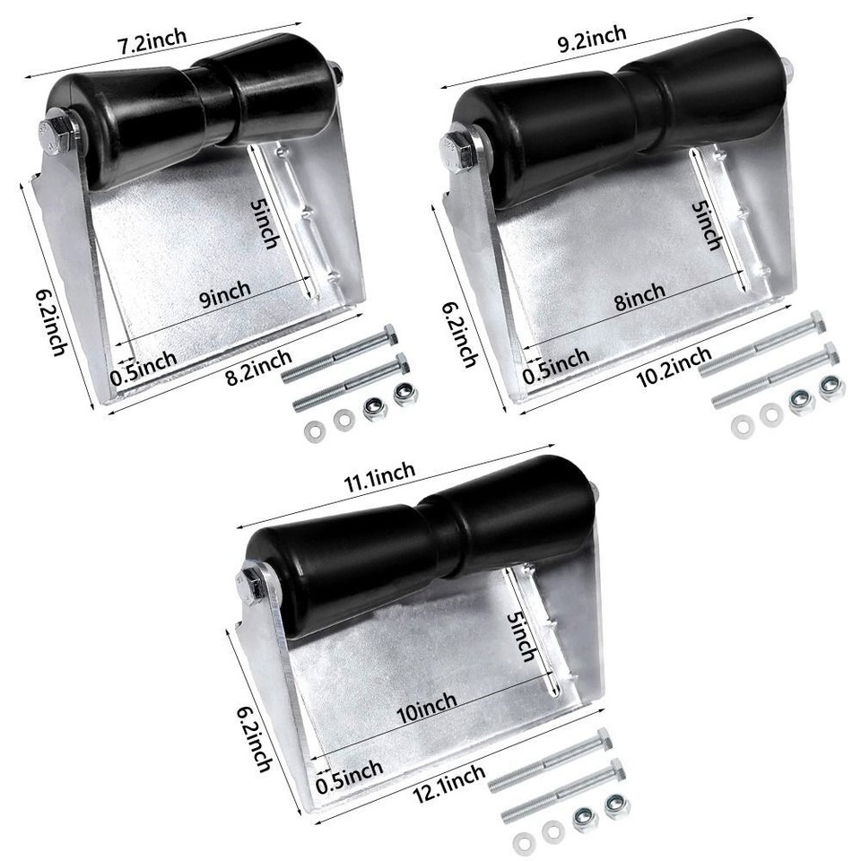 Galvanized Steel Boat Trailer Rollers 8/10/12inch Boat Keel Trailer