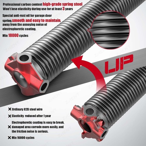 High-Quality Garage Door Torsion Springs - 2" Pair with Winding Bars Included - Picture 4 of 9