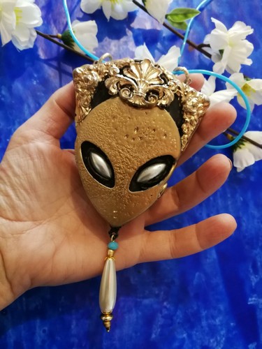 Alien Moon Woman Men Jewelry Gothic Talisman Pagan Amulet Evil Eye Pendant Star - Picture 8 of 24