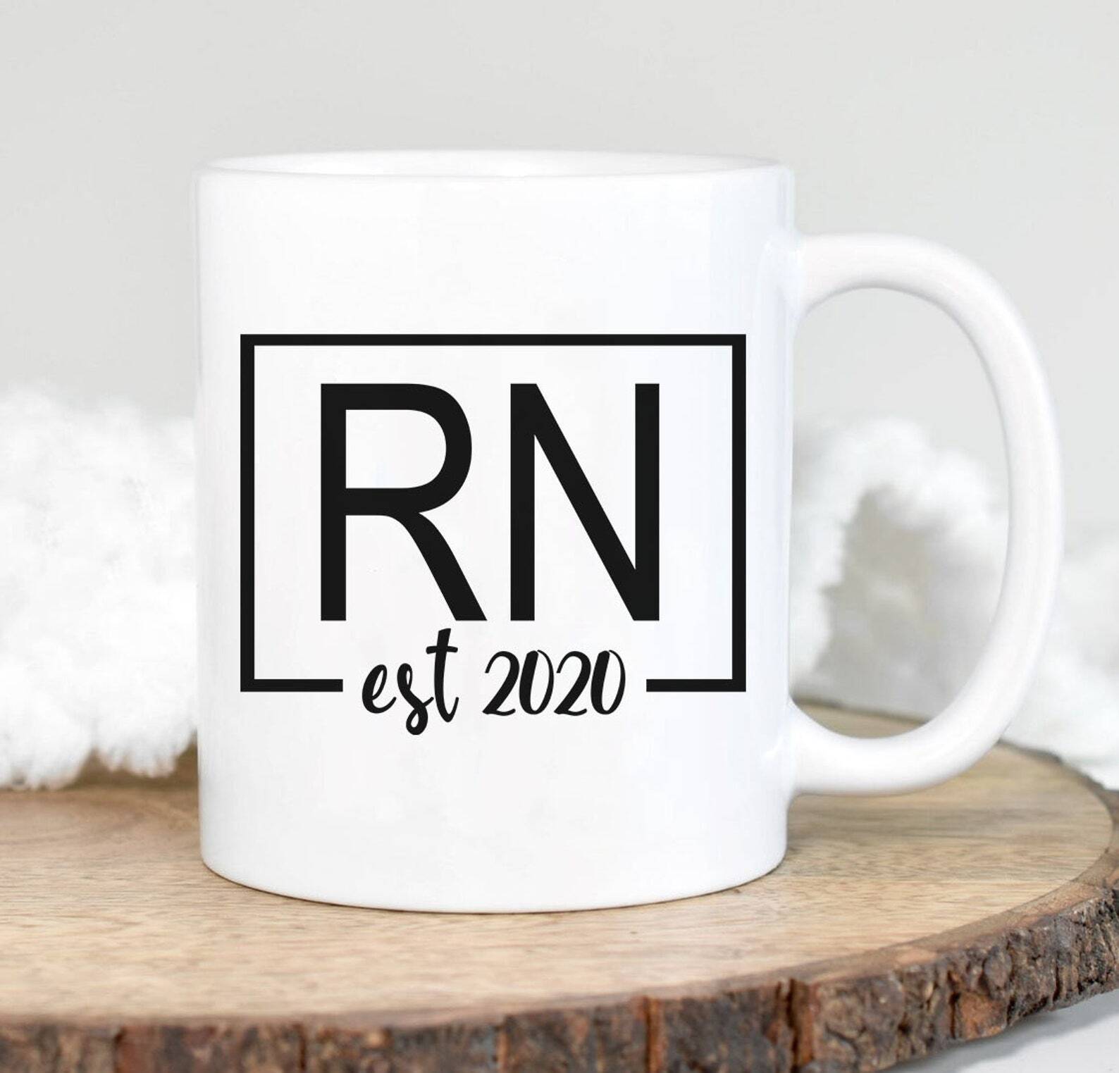 Rn Est 2020 Coffee Mug Registered Nurse Est 2020 Coffee Mug Rn Gift Idea Mug For
